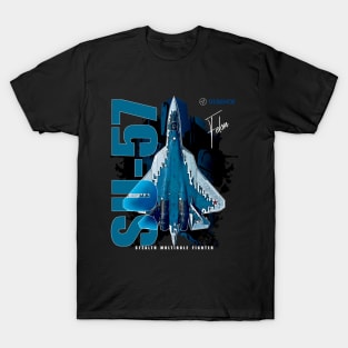 Sukhoi Su-57 Stealth Multirole Fighter Aircraft T-Shirt